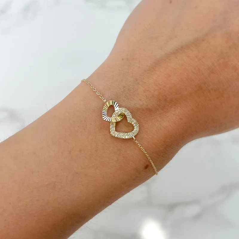 14K GOLD DIAMOND HEIDI HEART BRACELET