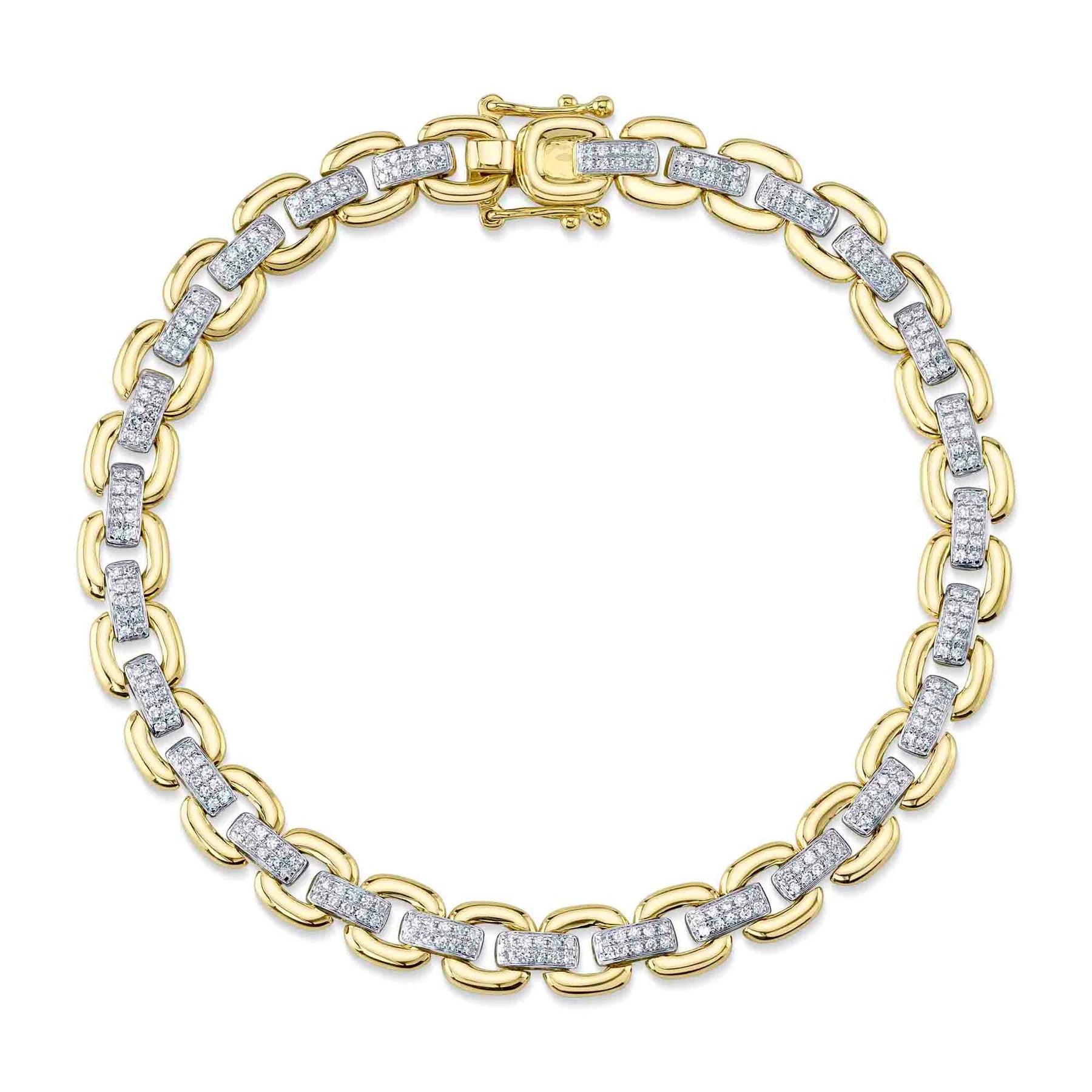 14K GOLD DIAMOND MARINA BRACELET