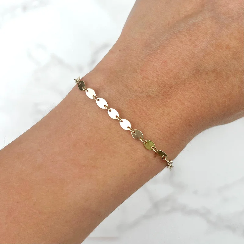 14K GOLD HAZEL OVAL BRACELET