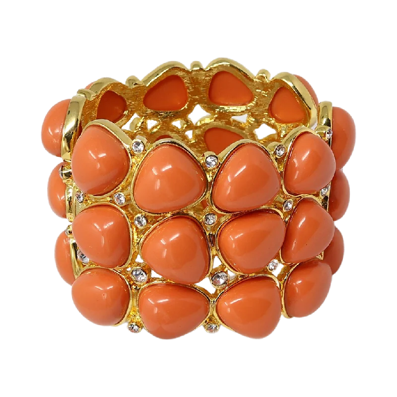 3 Row Coral Rounded Bracelet