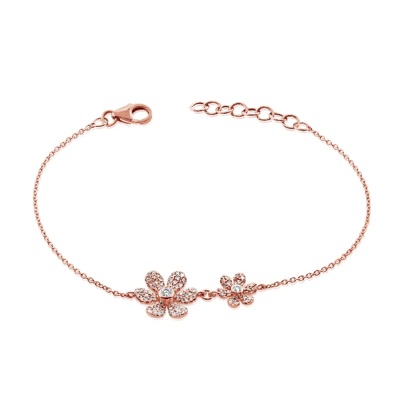 Diamond Double Daisy Bracelet