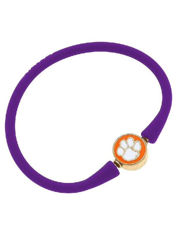 Enamel Bali Bracelet - Clemson Purple