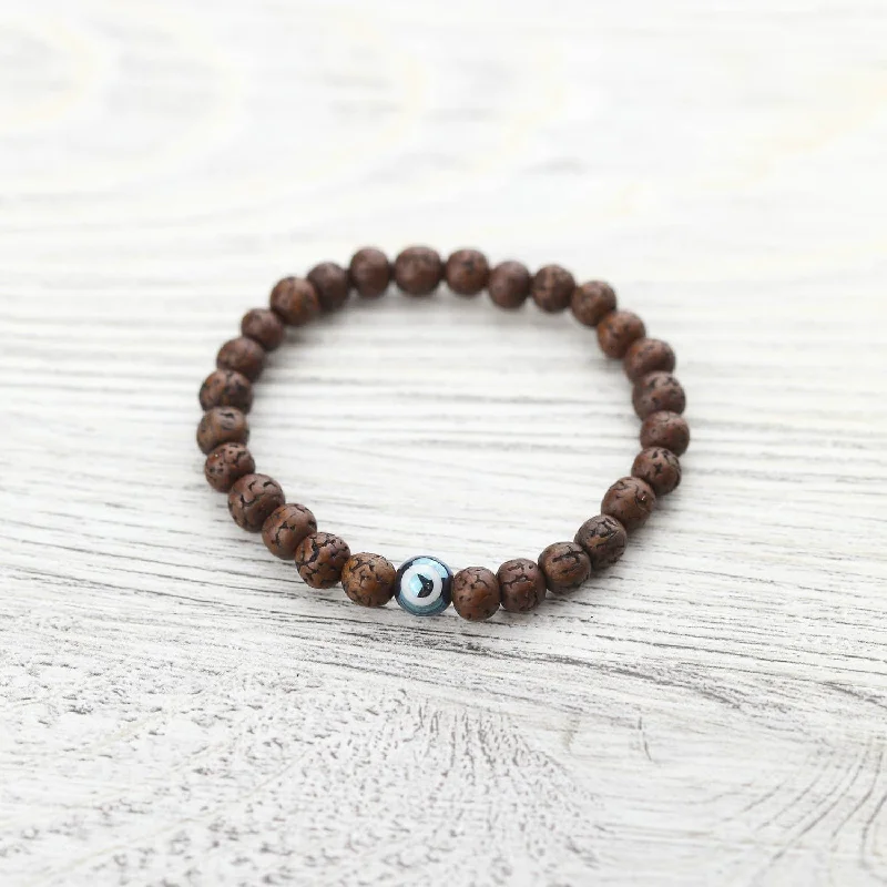 Evil Eye Rudraksha Protection Bracelet