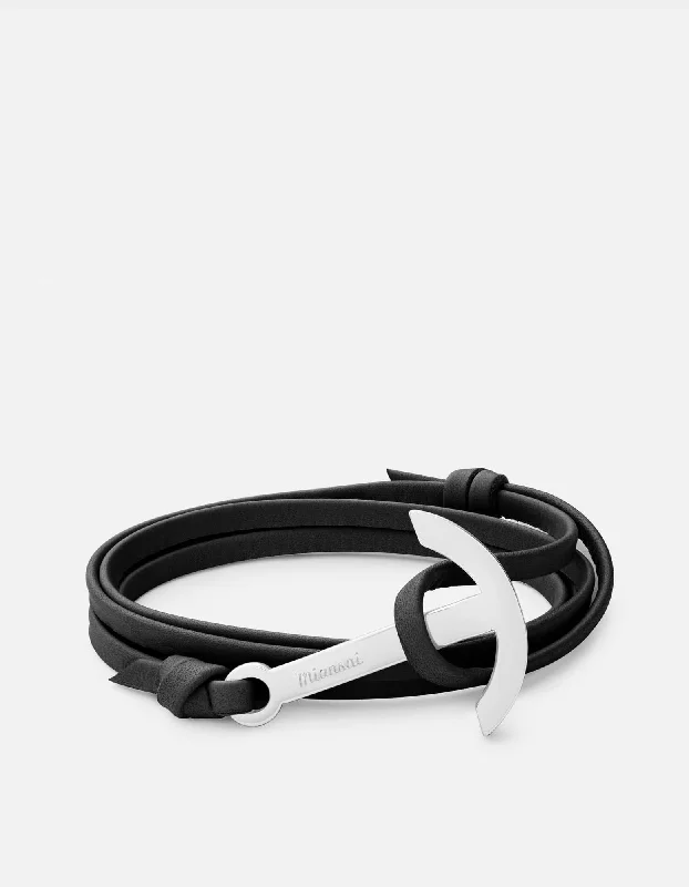 Modern Anchor Leather, Silver