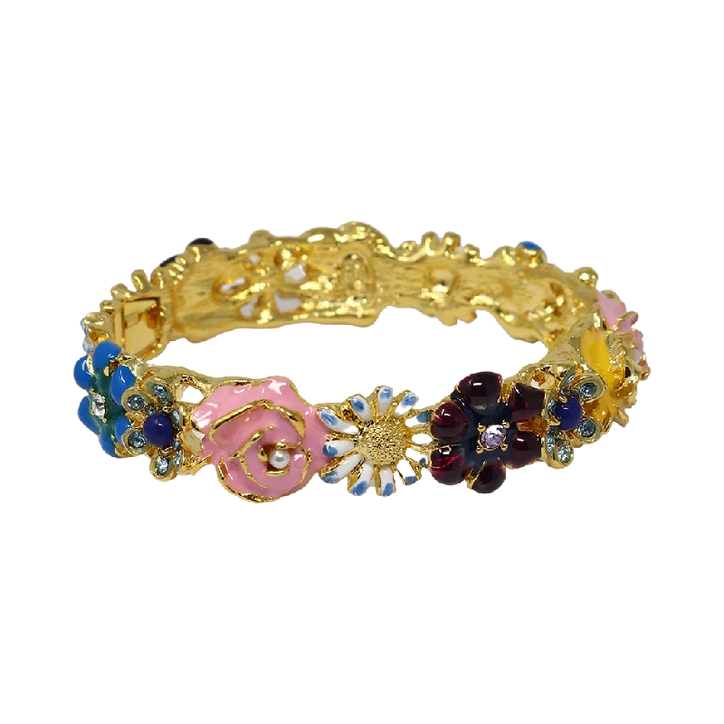 Multicolored Flower Bracelet