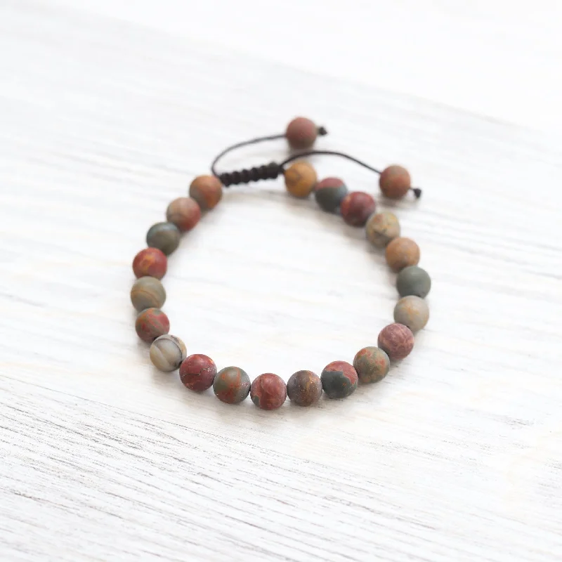 Matte Riverstone Wrist Mala