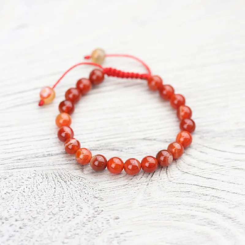 Sardonyx Fire Agate Wrist Mala