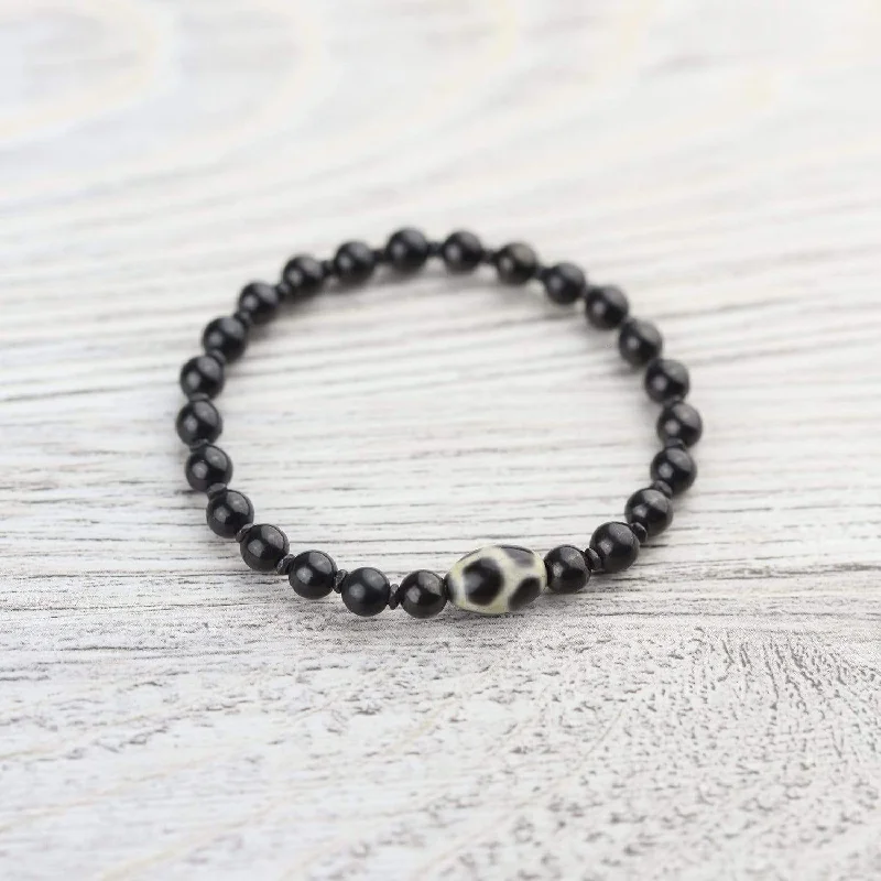 Shungite Longevity Dzi Bracelet