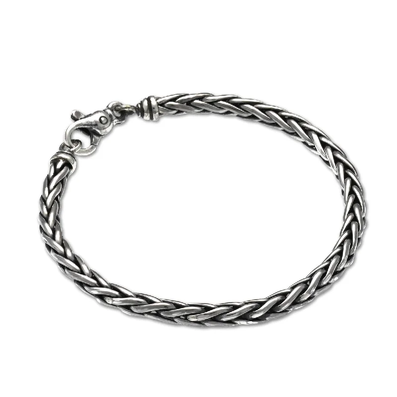 Thin Woven Chain Bracelet