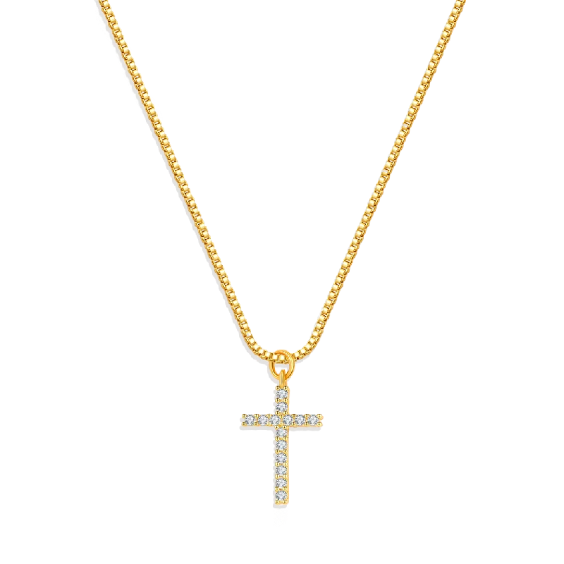 Pave Cross Necklace