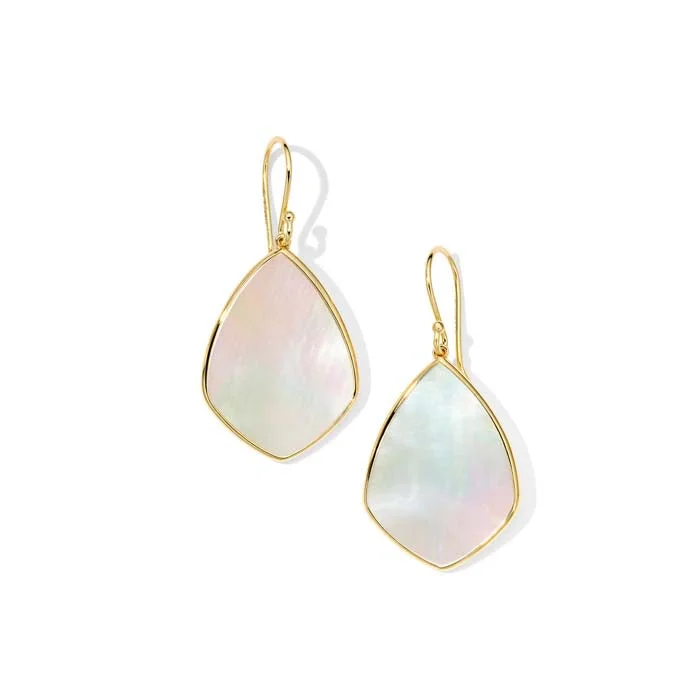 Ippolita Polished Rock Candy Mother of Pearl Medium Kite-Shaped Earrings in 18K Yellow Gold