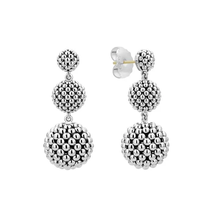 LAGOS Caviar Drop Earrings in Sterling Silver