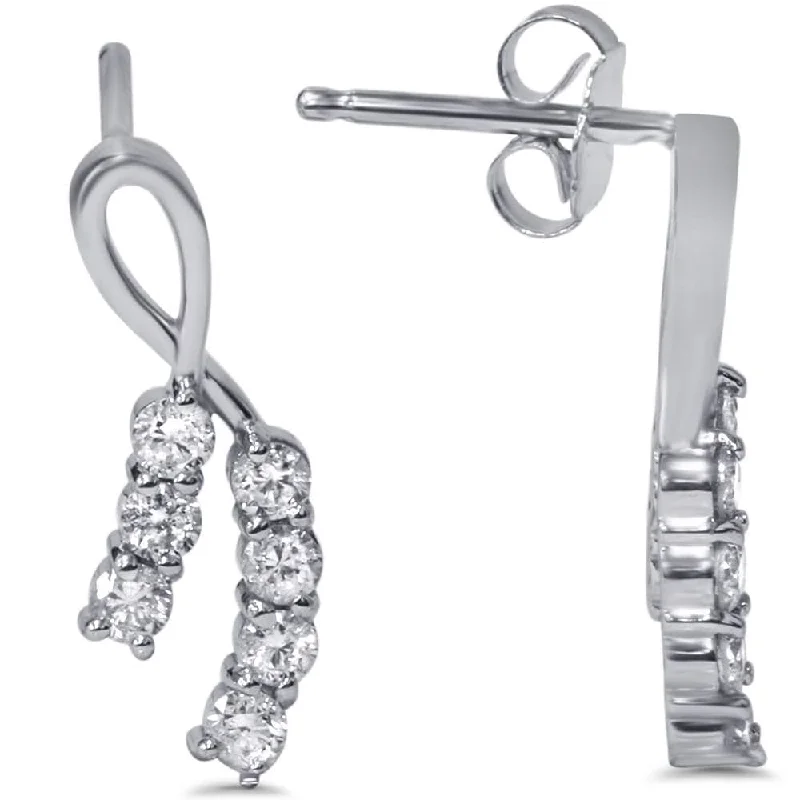 1/2ct Diamond Earrings White Gold