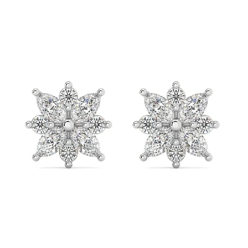 1/2Ct Marquise Star Diamond Earrings Gold Earrings Lab Grown