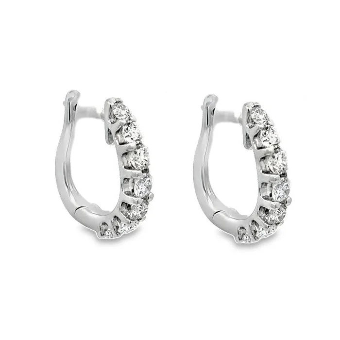 Mountz Collection 2CTW Diamond Huggie Earrings in 14K White Gold