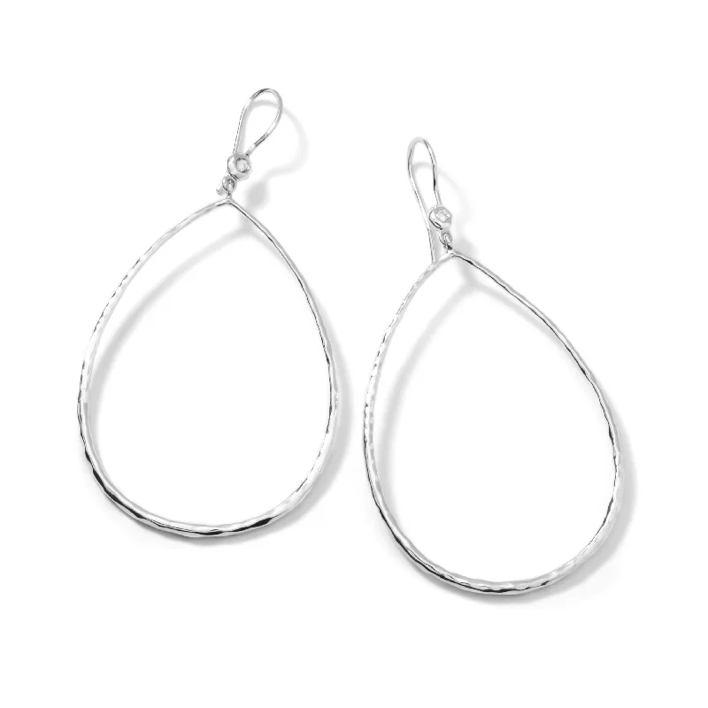 Ippolita Tear Drop Sterling Silver and Diamond Earrings