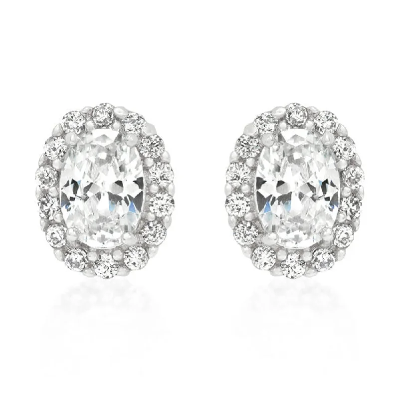 Elegant Clear Stone Estate Earrings For Timeless Sophistication - 10 Mm L X 8 Mm W X 5 Mm H