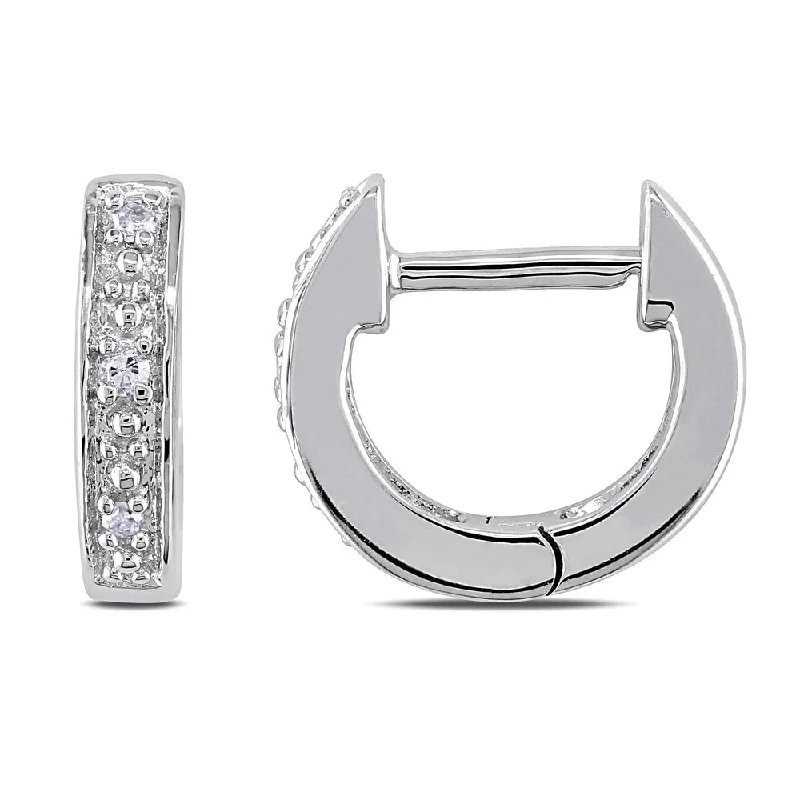 Miadora 10k White Gold Diamond Accent Cuff Earrings