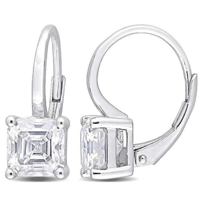 Miadora 3ct DEW Octagon Asscher Created Moissanite Earrings Sterling Silver