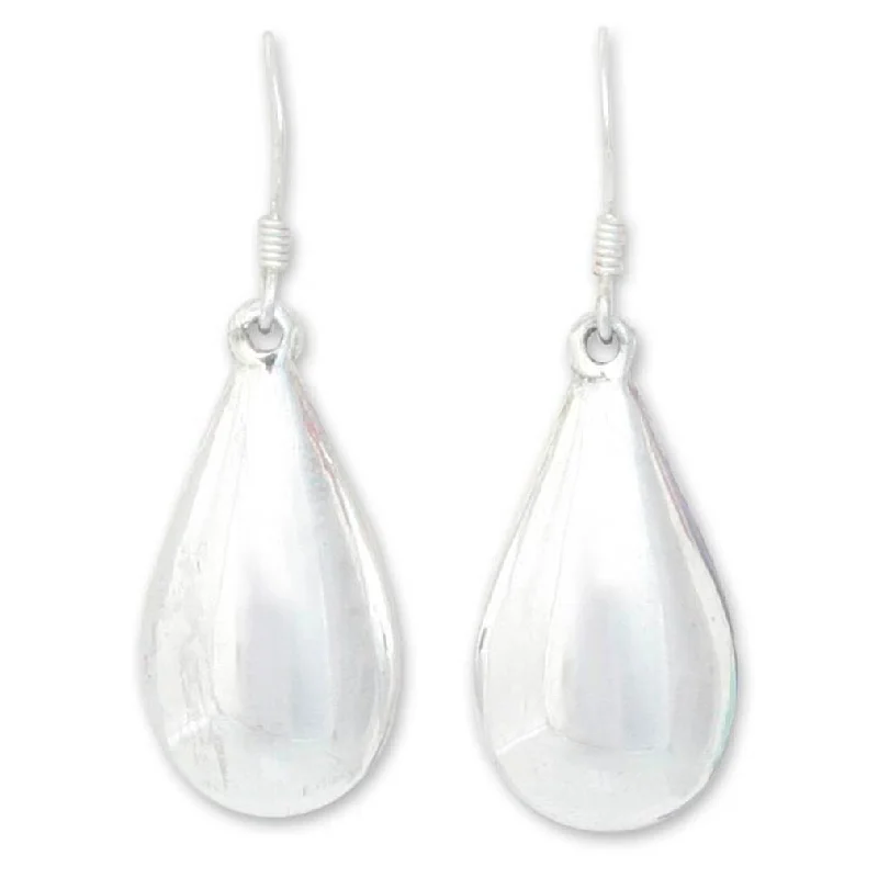 Novica Handmade Moon Teardrops Sterling Silver Dangle Earrings (Thailand)