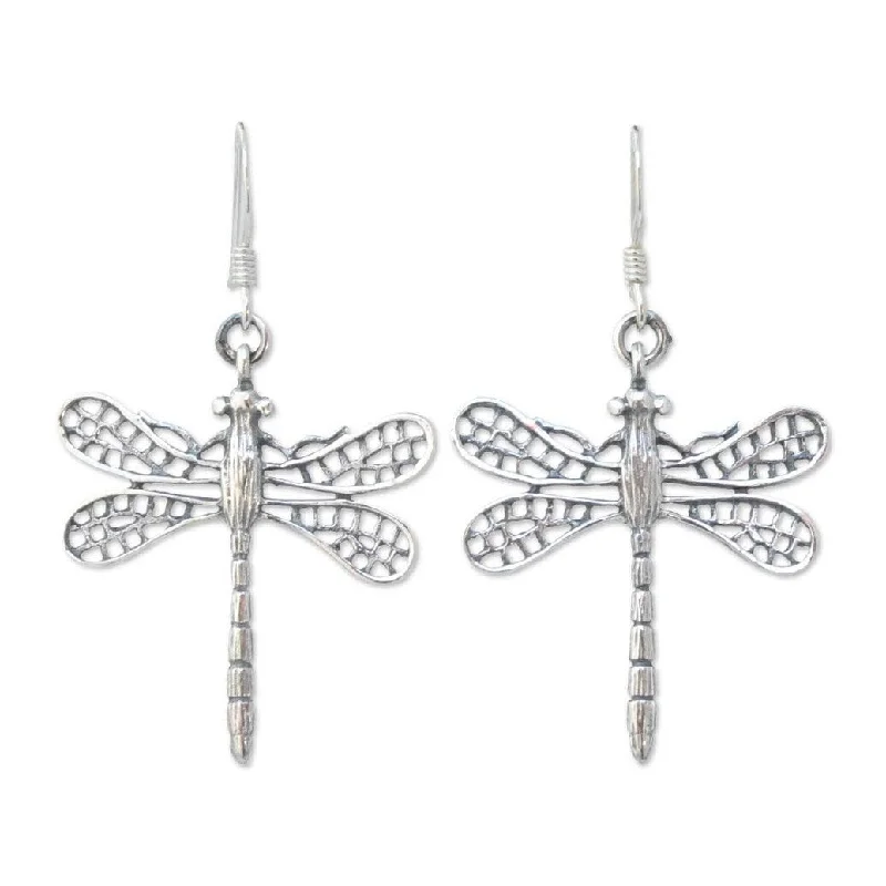 Novica Handmade Wings Of Love Sterling Silver Dangle Earrings (Thailand)