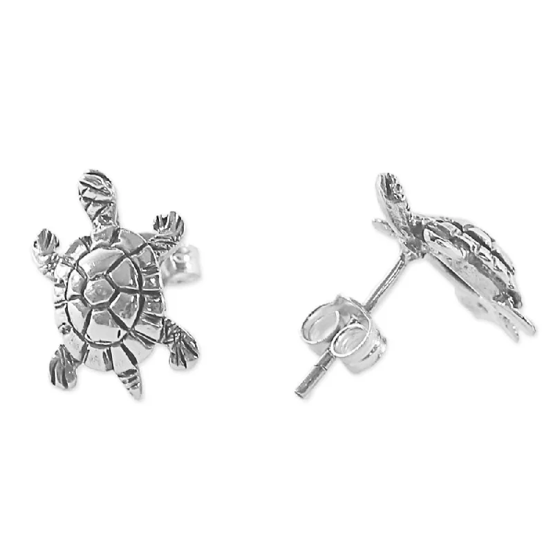 Sterling Silver 'Little Turtles' Earrings - 0.6*0.4